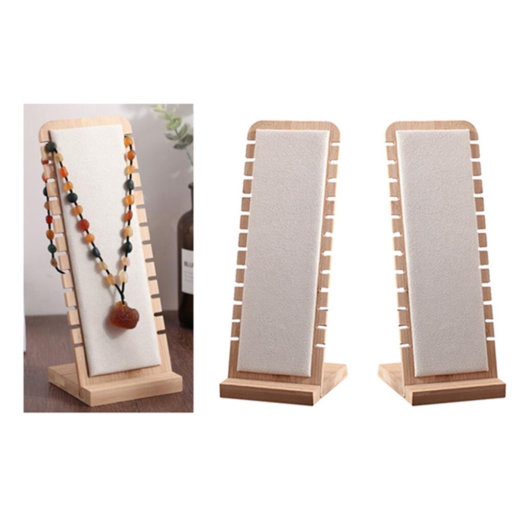 2x Jewelry Display Holder Jewelry Organizer Necklace Storage Holder 27x10cm