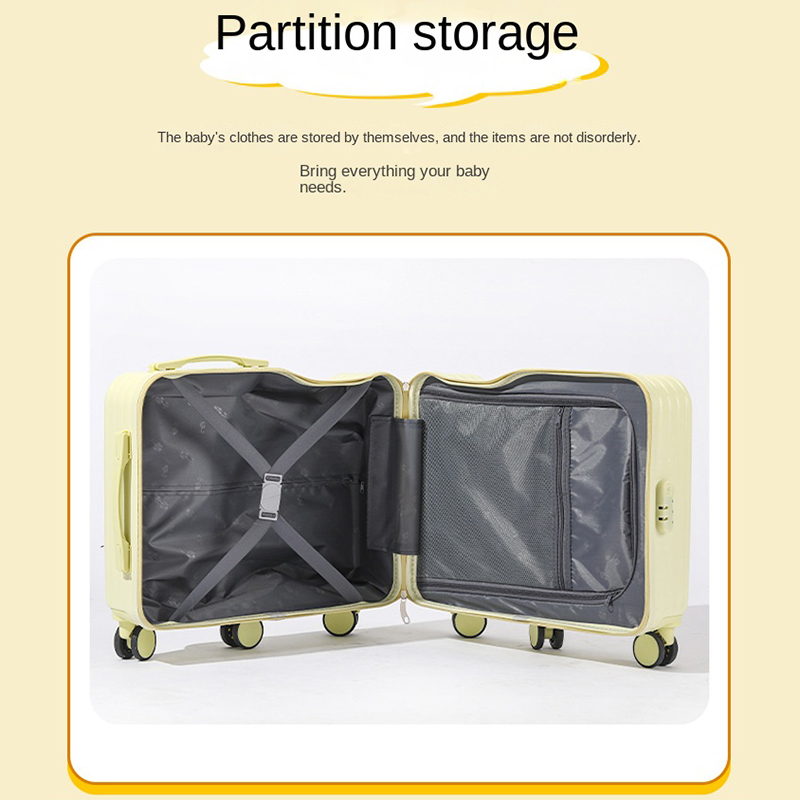 Maleta de equitación para niños, equipaje con ruedas universales, 6 ruedas, 20/22 pulgadas maletas de viaje, maleta viaje cabina con portavasos, novedad