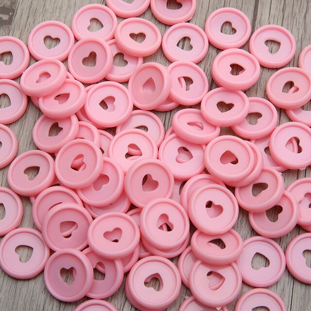 24Mm Od Paddestoel Gat Plastic Boek Ring Ring Losbladige Binding Ring-Schijf Schotel Plaat Gesp: Roze