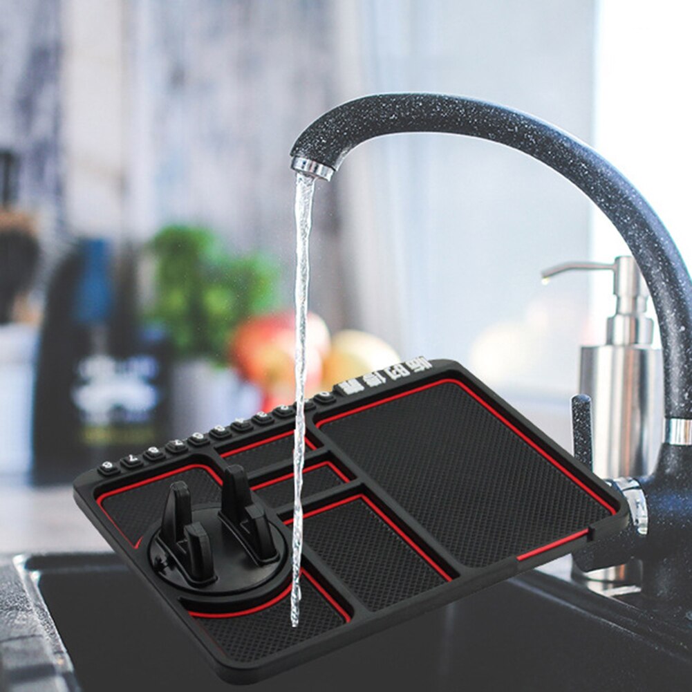 Anti-slip Multifunctional Car Dashboard Mat Keys Cell Phone Stand Holder Pad