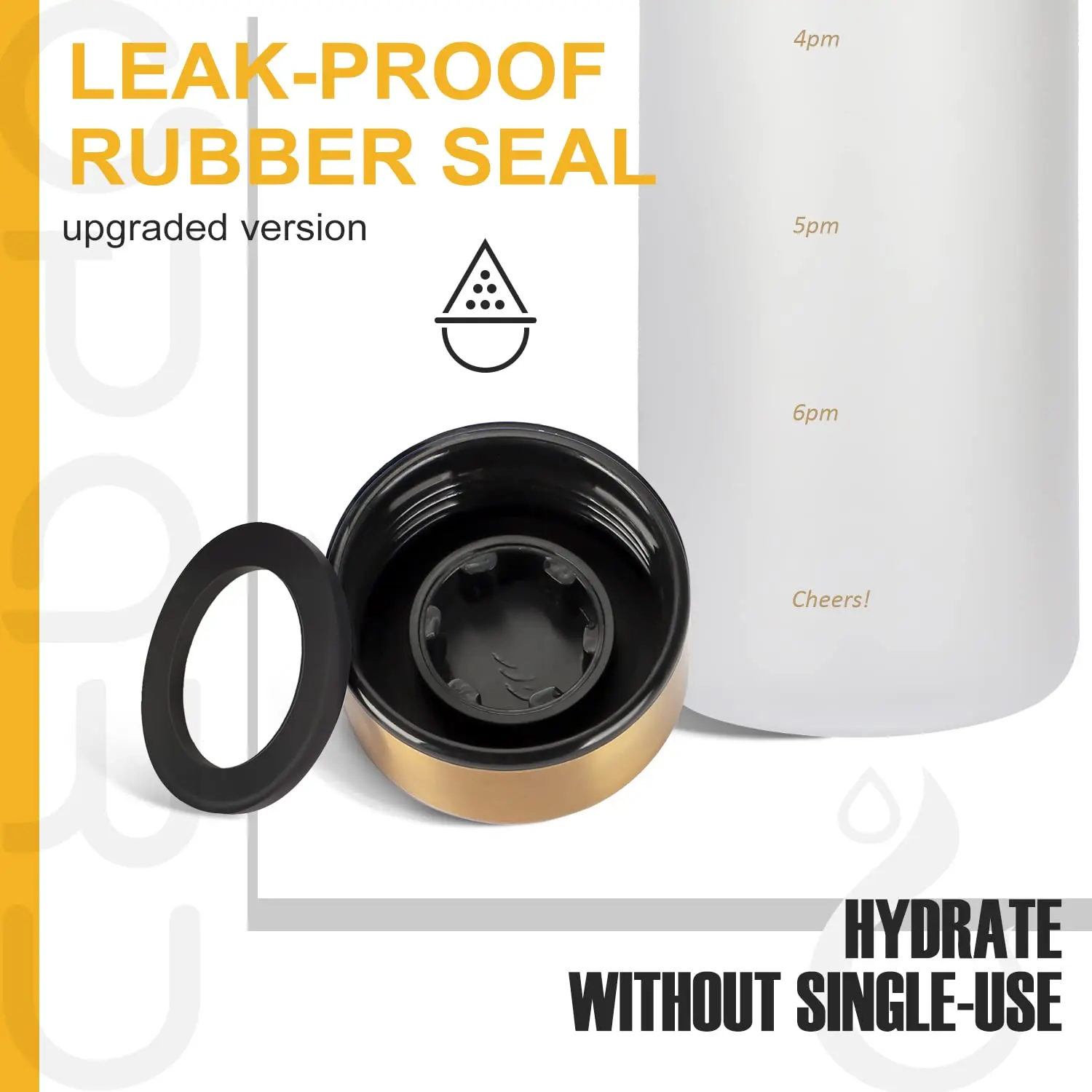 1L Waterfles met Tijdstempel BPA Gratis Herbruikbare Fitness Sport Outdoor Reizen Lekvrij Water Cup Frosted Ketel
