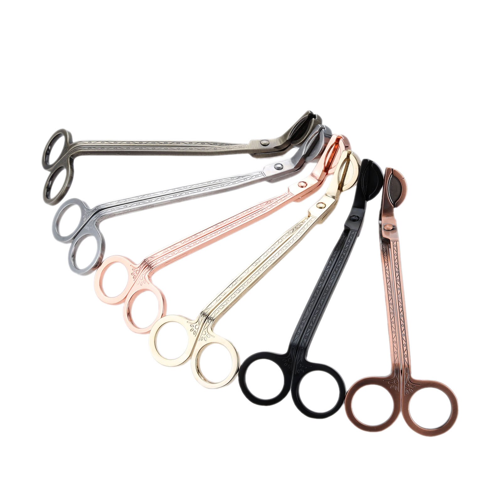 Stainless Steel Candle Wick Trimmer Candle Scissors Trim Cutter Snuffers Semicircular Decorative Candle Accessories