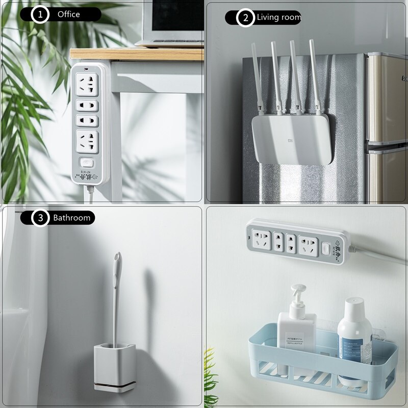 Colgador de ganchos de pared adhesivo de doble cara, ventosa de almacenamiento fuerte de pared transparente para ganchos para la cocina, Tercera Versión