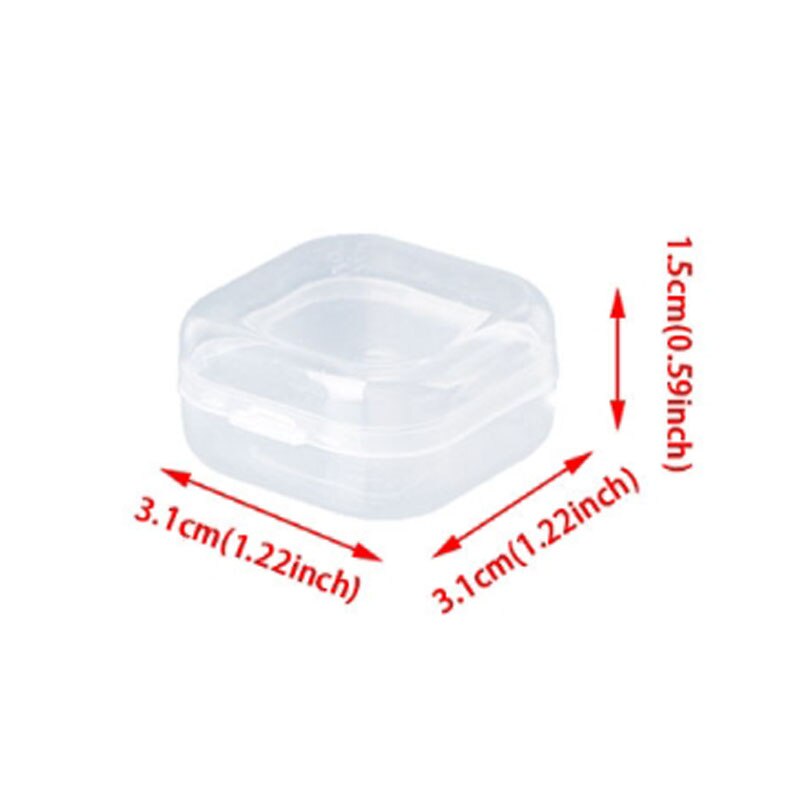 Små firkantede plastik smykker opbevaringsbokse perler håndværk sag containere: 3