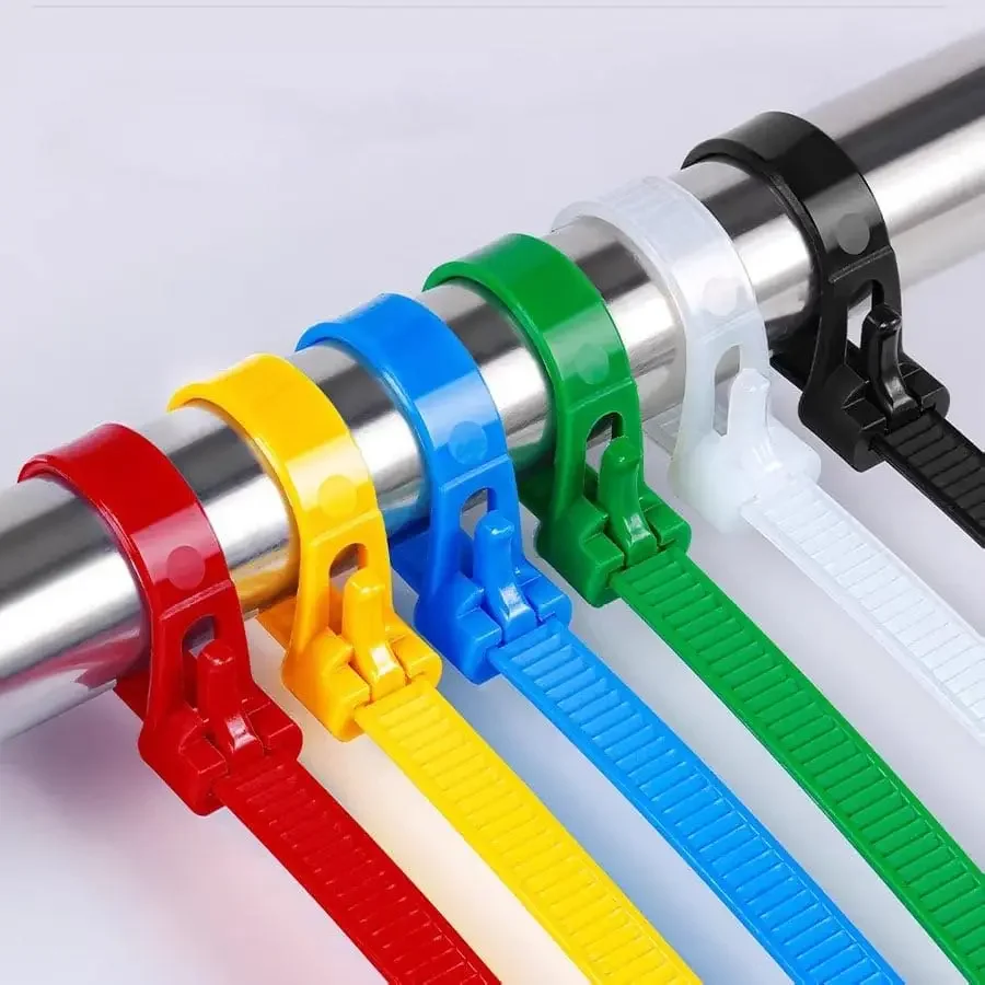 100/1000pcs Releasable Nylon Cable Ties Reusable Adjustable Self-locking Loose Slipknot Zip Tie Organizer Binder Lock Straps