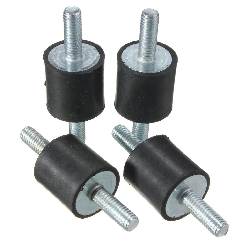 Amortiguador de goma para motores diésel/gasolina, aislador M6, generador antivibración, bobinas de silenciador de escape, 4 Uds.