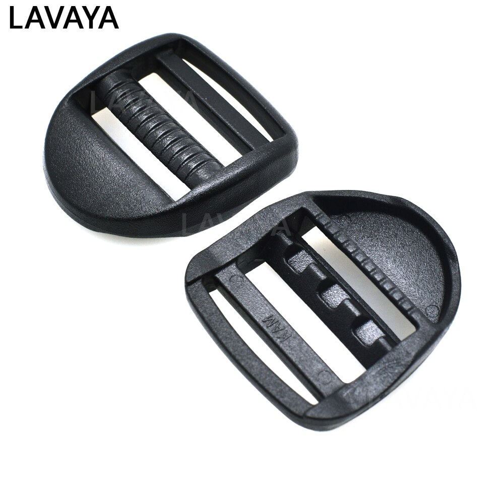 2 pz Scaletta di Plastica di Blocco Tri-Scivola Cursore Regolabile Fibbie per Zaini Cinghie di scarpe Borsa Gatto Collare di canna di DIY accessori