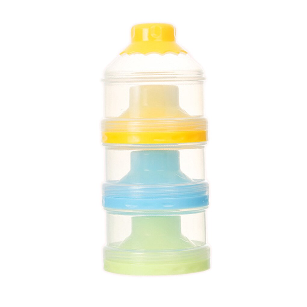 Three Grid Portable Milk Powder Bottle Formula Dispenser Food Container Box Baby Feeding Box Food Storage Box