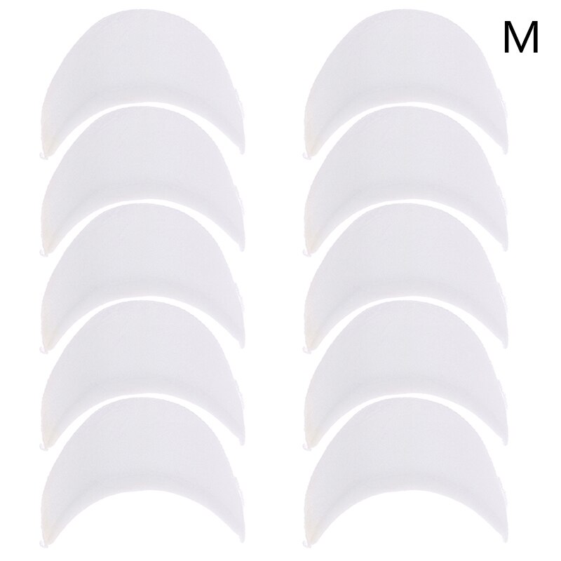 10Pcs = 5Pairs Schoudervullingen Zachte Gewatteerde Schouder Pad Encryptie Foam Voor Blazer T-shirt Kleding Naaien Accessoires: White M