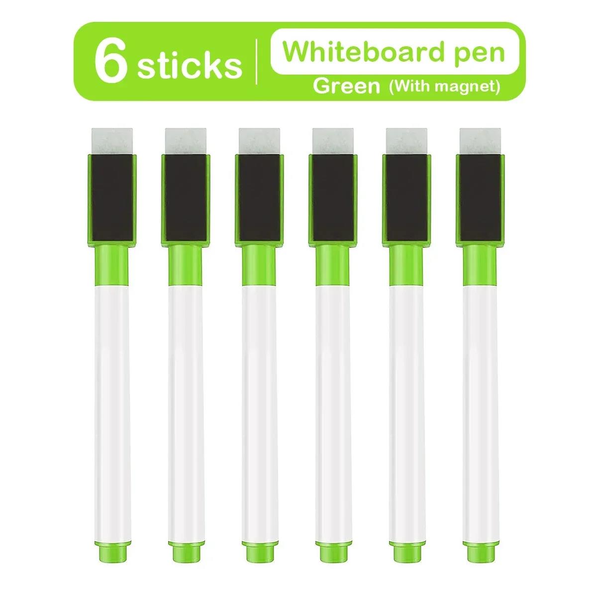 8 stk Farger Magnetiske Vanntette Whiteboard-penner medium Spiss Med Innebygd Viskelær: Lavendel