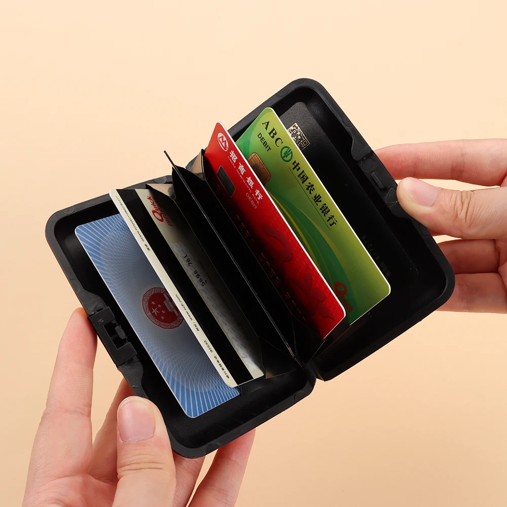 Aluminum Anti-Theft Wallets RFID Blocking Credit Card Holder RFID Wallet Metal Waterproof ID Card Case Coin Purse for Men Women