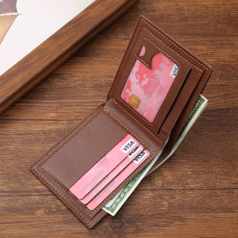 Fashionable MEN'S Short Wallet, Multifunctional, Lightweight and Compact, Wear-resistant Coin Purse N815