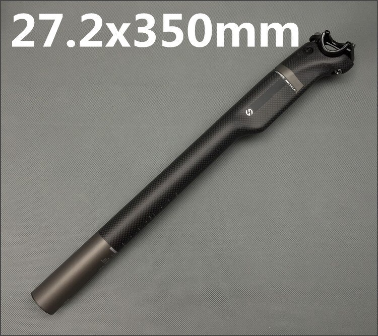 3 karaats matte full carbon zadelsteun mtb mountainbike racefiets zadelsteun fietsonderdelen 27,2 /30,8 /31,6 *350 /400mm: 27.2350mm