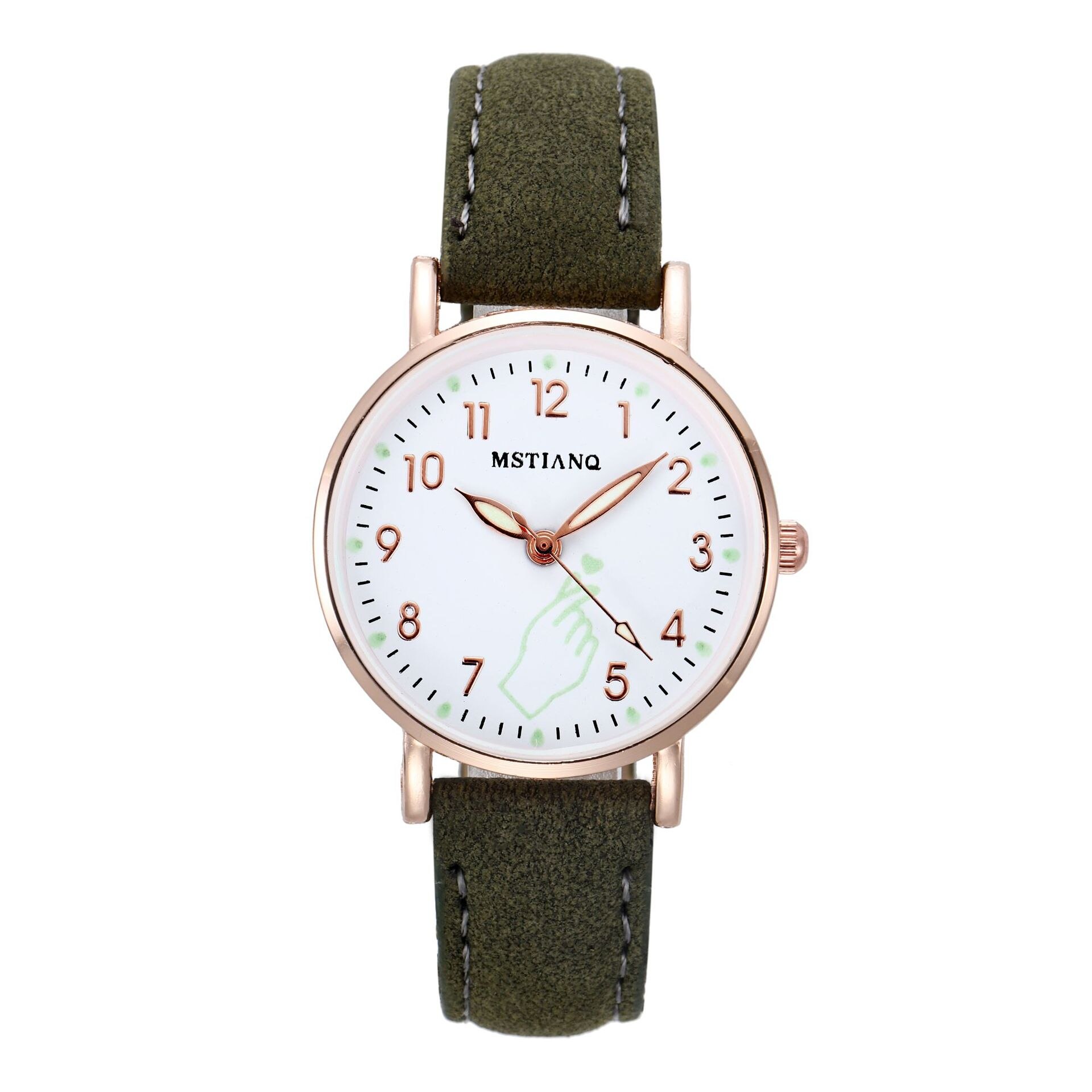 Reloj luminoso de noche brillante para mujer, Relojes de Cuero sencillos y pequeños, caja de reloj de cuarzo, pulsera para niña