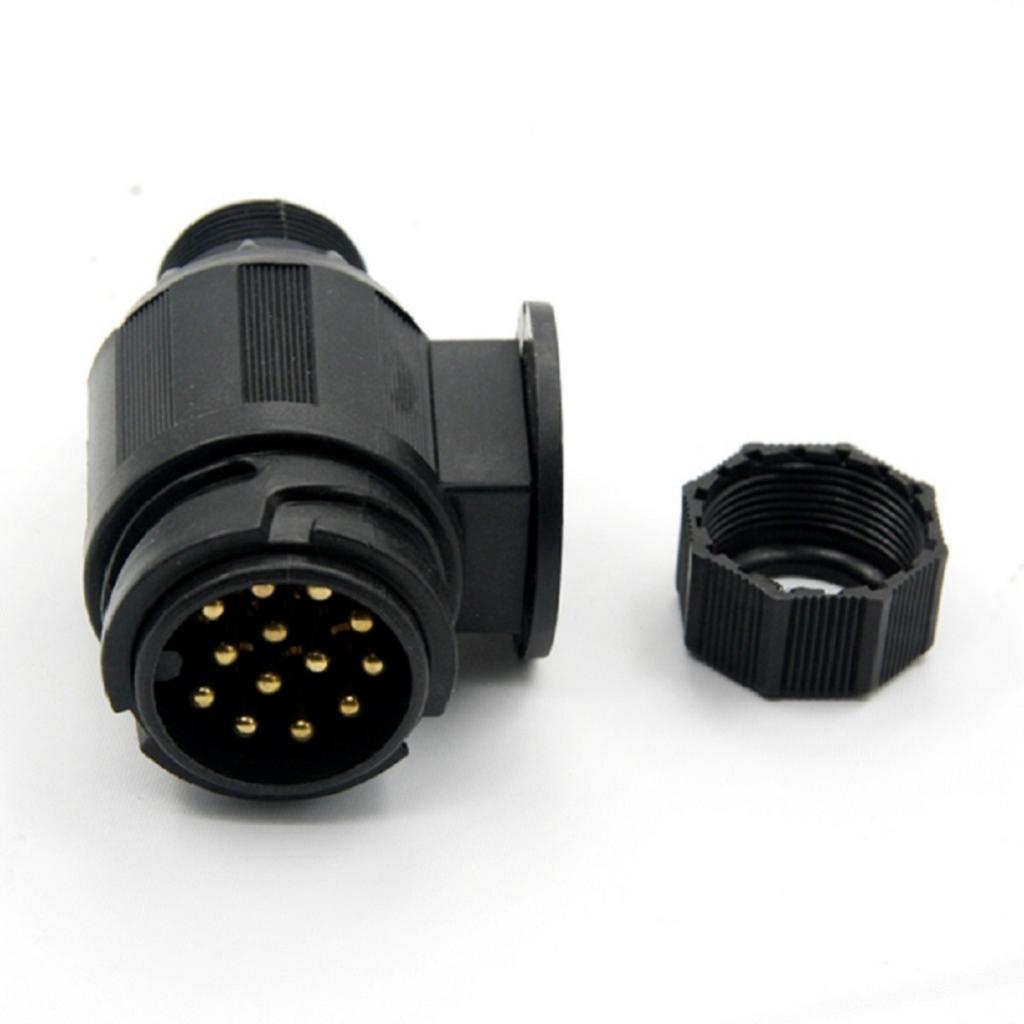 Black 12V 13 Pin Car Truck Trailer Plug Connector Plug & Play