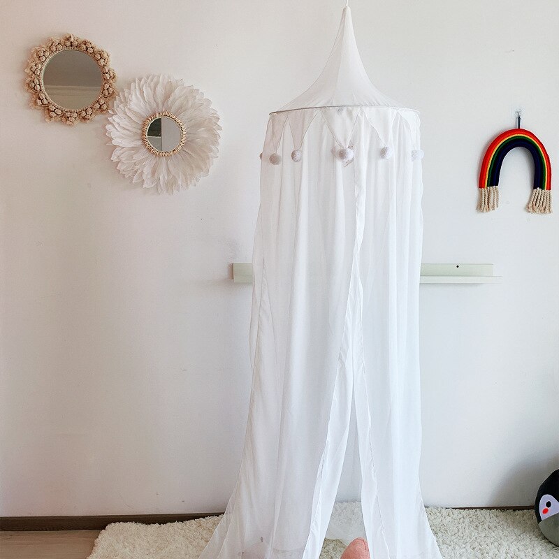 Play House Tents for Kids Canopy Bed Curtain Baby Hanging Tent Crib Children Room Decor Round Hung Dome Mosquito Net Bed Valance