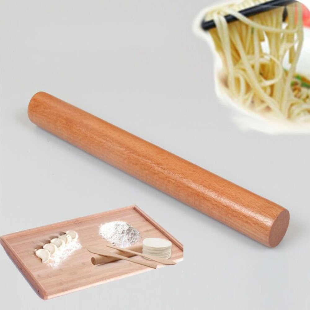 25/30/40CM Solid Wood Rolling Pin Pie Crust Pizza Crust Dumpling Dough Fondant Cake Decorating Roll Kitchen Accessories Stick
