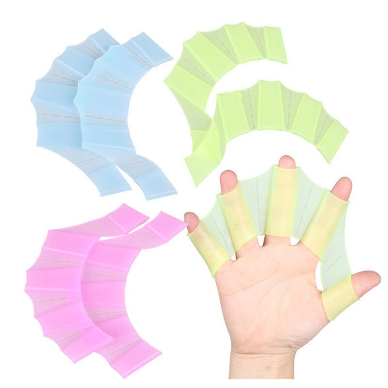 Aleta para Dedo de mano para natación, accesorio de aprendizaje para piscina, paletas de natación, ropa para dedos, aletas de mano, entrenamiento, guantes de buceo