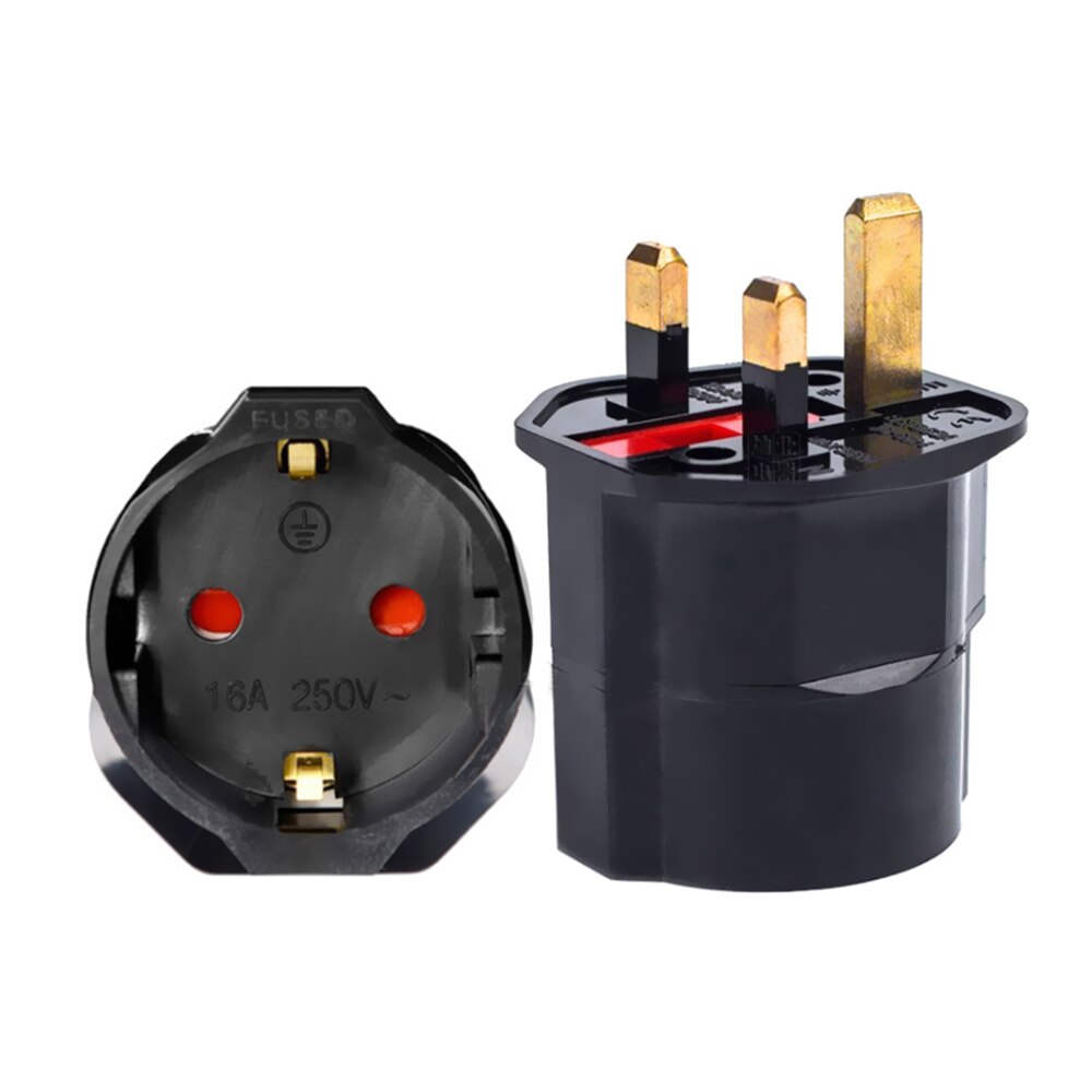 EU Euro 2 Pin to UK 3 Pin Plug AC Universal Adapter Travel Converter European