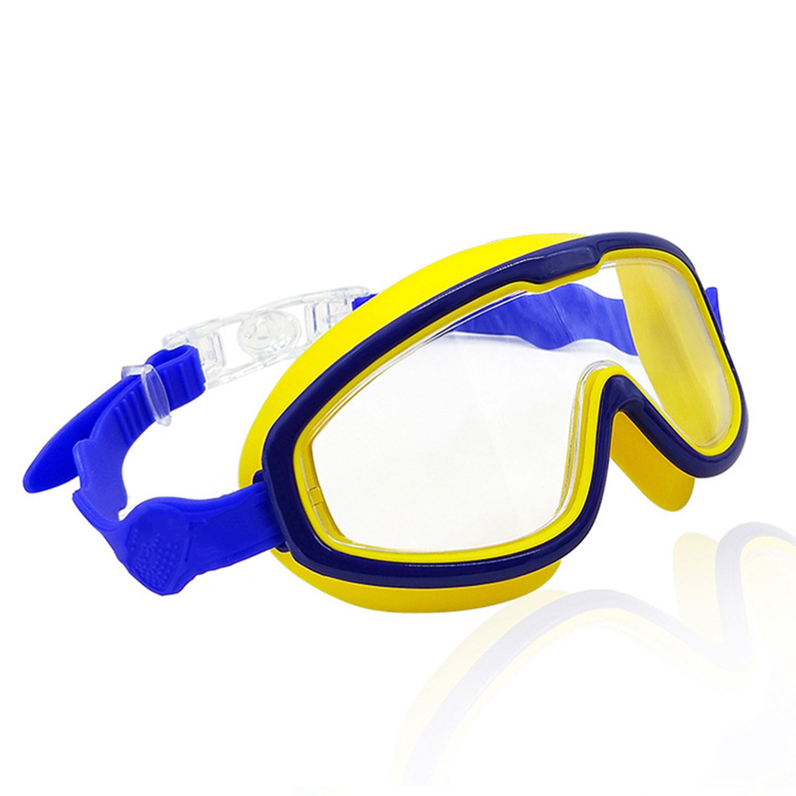 Kinderen Zwemmen Glazen Goggles Anti-Fog Zomer Zwembad Bril Transparant Frame Dving Speelgoed Voor Kinderen: Deep Blue