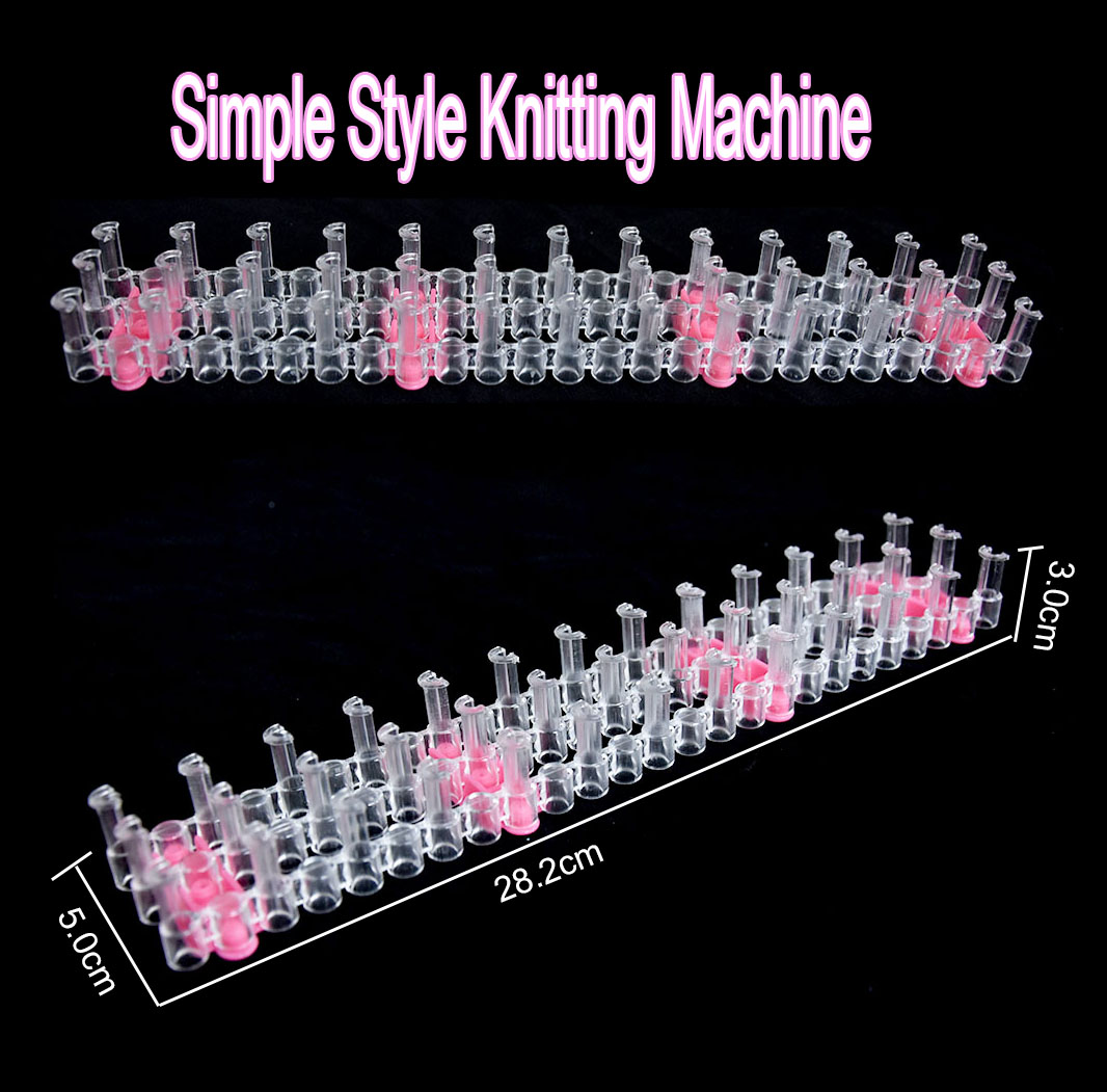 Gummi Webstuhl Band Weaver Kit für DIY längliche Strickmaschine Armbänder Weben Rahmen Bänder Haken Kunst Handwerk, Spielzeug: Mehrfarben