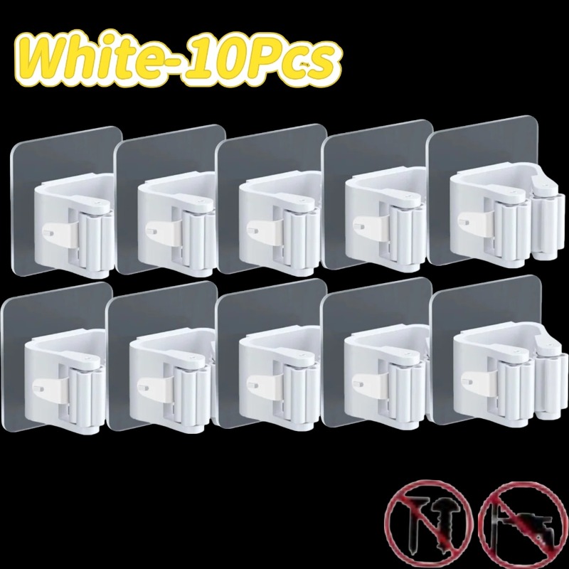 Supporto per scopa autoadesivo Supporto per scopa Supporto per scopa a parete Supporto per scopa Spazzola per spazzare Gancio Organizzatore di stoccaggio Accessori per la cucina del bagno: Di Colore Giallo chiaro