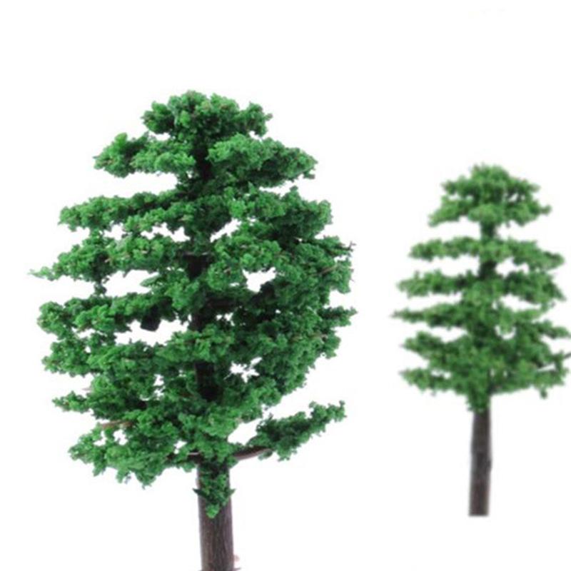 50 stuks boommodel kunstmatig levensecht boommodel voor het bouwen van doe-het-zelf knutsellandschappen plastic bomen miniaturen
