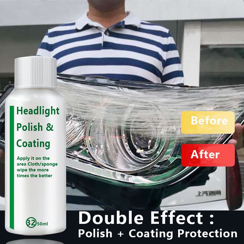Lampe regummiering agent glitter auto polish len restaurering bil lygte restaurer kit bil lygte reparation væske