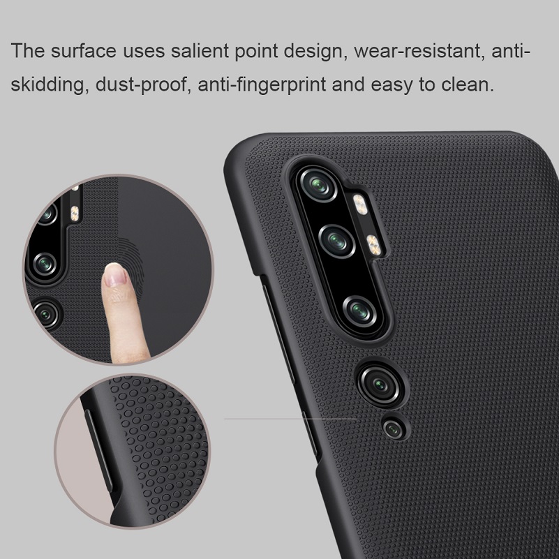 For xiaomi mi note 10 case NILLKIN Frosted PC Matte hard back cover Phone Holder for xiaomi mi cc9 pro case Mi Note 10 Pro