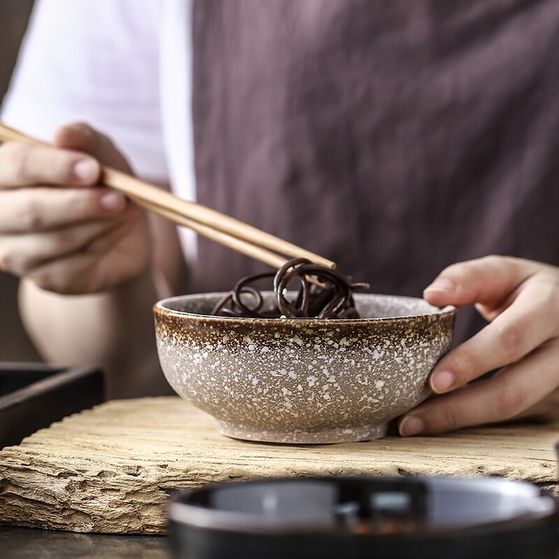 Bol de riz en céramique de 4.5 pouces de Style japonais, petit bol à soupe pour la maison, bol à nouilles, Sushi, vaisselle de Restaurant quotidien