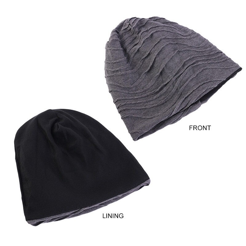 Kvinnor man bomull veck enfärgade mössor chemo keps håravfall stretch turban vinter höst hatt för dam tunn mössa hip hop keps