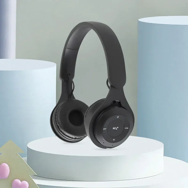 Stereo  y08 headset 5.0 bluetooth headset foldbare trådløse sportsøretelefoner gaming headsets over-ear hovedtelefoner til android ios: Sort