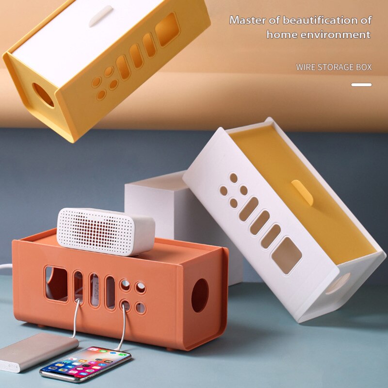 Plastic Cable Management Box Cable Organizer For Cables Pick Up Usb Cable Winder Mouse Headphone Wire Arrangement Protector