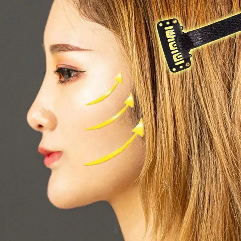 Banda de estiramiento facial instantáneo, horquilla Invisible para eliminar las arrugas de la cola de pez del ojo, Parche de estiramiento facial, cinta de estiramiento facial reutilizable