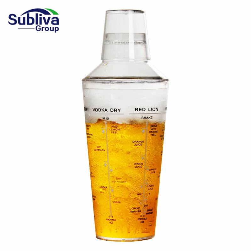 Kunststoff Martini Cocktail Shaker 700ml Wein Getränke Rührgerät Wein Shaker Getränk Rührgerät Barware Haushalt Bar werkzeuge