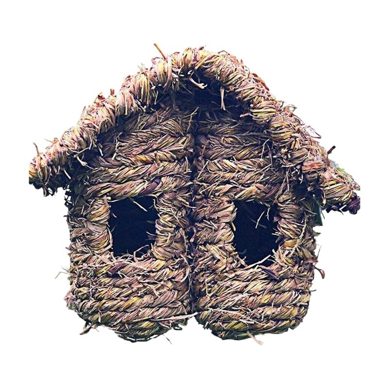 Stro Motbestendig Vogelnest Ventilatie Outdoor Protector Stevige Neergestreken Vogel Nest Comfortabele Onderdak