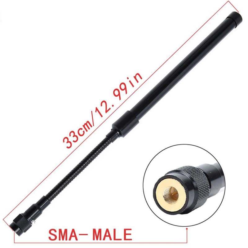 VHF/UHF double bande SMA-antenne mâle pour Yaesu VX-3R VX-7R ZT-2R PX-2R TYT TH-UV8000D Radio bidirectionnelle talkie-walkie