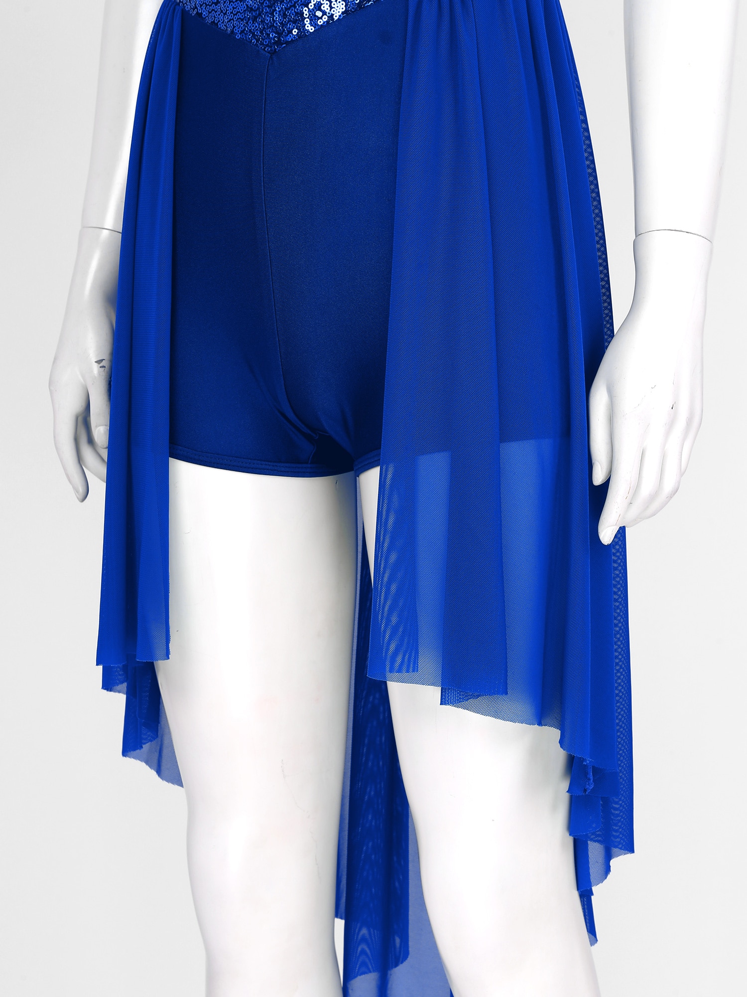 Vrouwen Ballroom Ballet Dans Jurk Volwassen Glanzende Mouwloze Latin Lyrische Dans Turnpakje Jurk Ballerina Stage Performance Danskleding