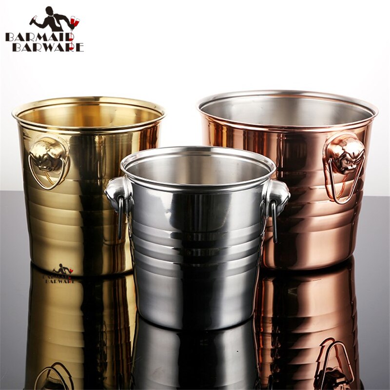 3l/5l/7l tigerhuvud i rostfritt stål ishink vin champagne vinkylare flaska kylare champagne öl kylare isfat