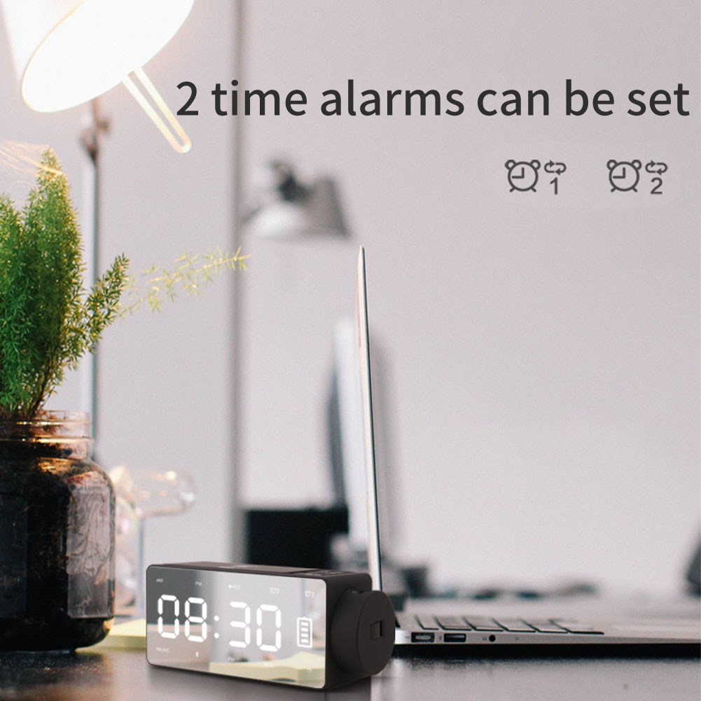 Tf-kaart ondersteunt projectiemuziek, bluetooth-luidspreker, wekker, draadloos opladen, slimme multifunctionele desktopdecoratie