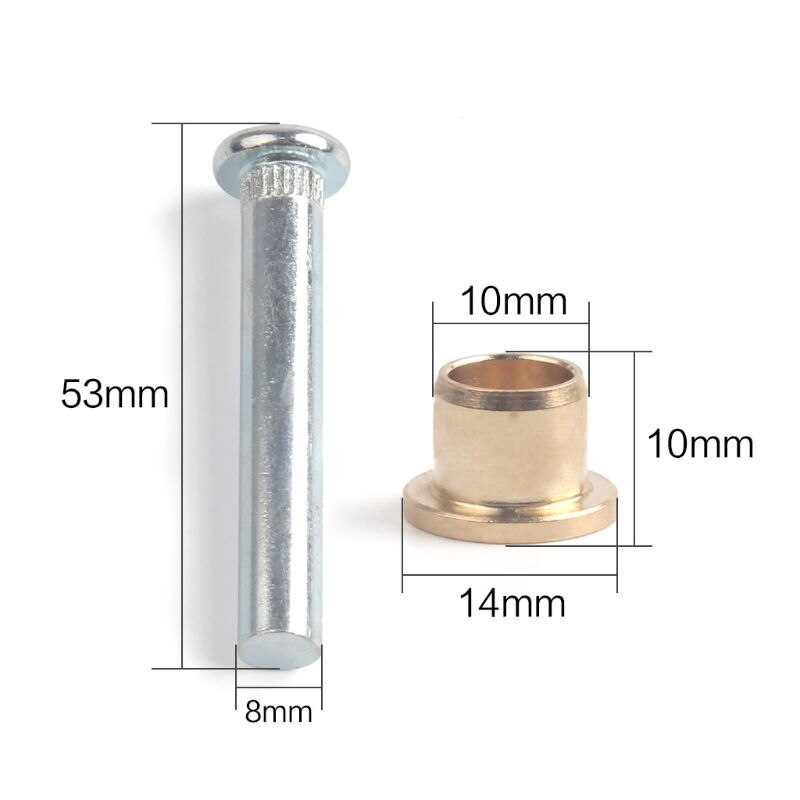 Coche pasadores de bisagra de puerta casquillo reparación Kit de montaje de Nissa Navarra 97-05, D22 de alta resistencia resistente a la corrosión YC101492