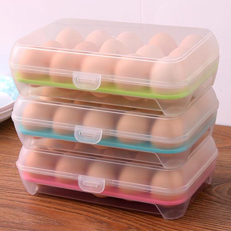Huishouden Eieren Opbergdoos Eieren Container Draagbare Plastic Eieren Houder Koelkast Voedsel Eieren Box Organizer Case Keuken Gadget