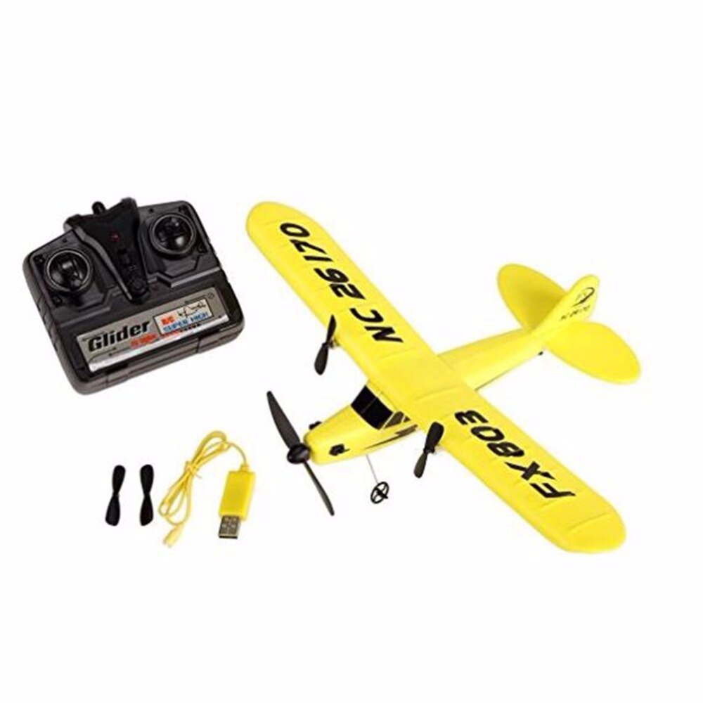 Z51 RC Plane Toy Cessna 150m Distance TRC Electric Foam Remote Control Hawker Glider LED Airplane Model 2.4G Hand Throw Wingspan: F803 yellow