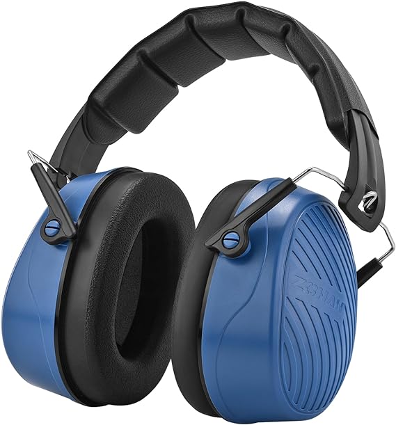 ZOHAN Ohrenschützer Schießen Gehörschutz Gehörschutz Passive Muffs Sicherheit Lärmreduzierung Cancelling Kopfhörer NRR28db: Blau