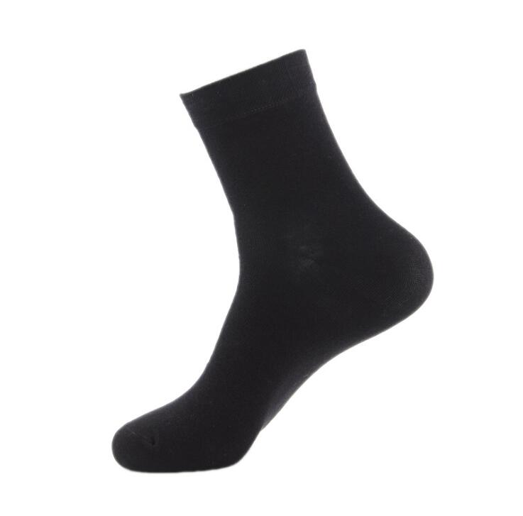 98%  bomuldsstrømper til mænd og #39 ensfarvede lange sokker ankel forretningsmænd sokker strømper til mænd: Sort
