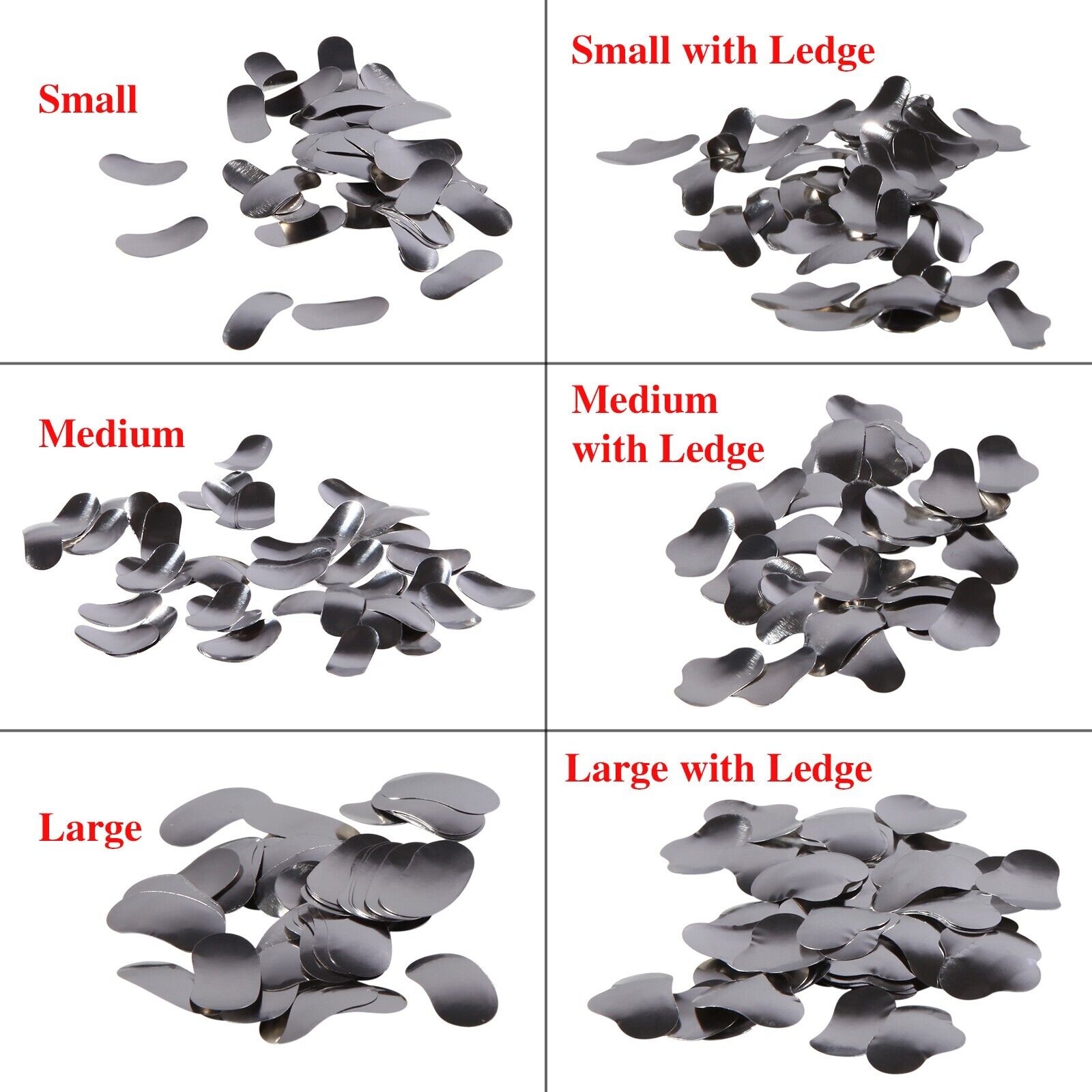 50PCS Dental Metal Matrices Matrix Band/With Ledge Sectional Contoured Refill Box S/M/L