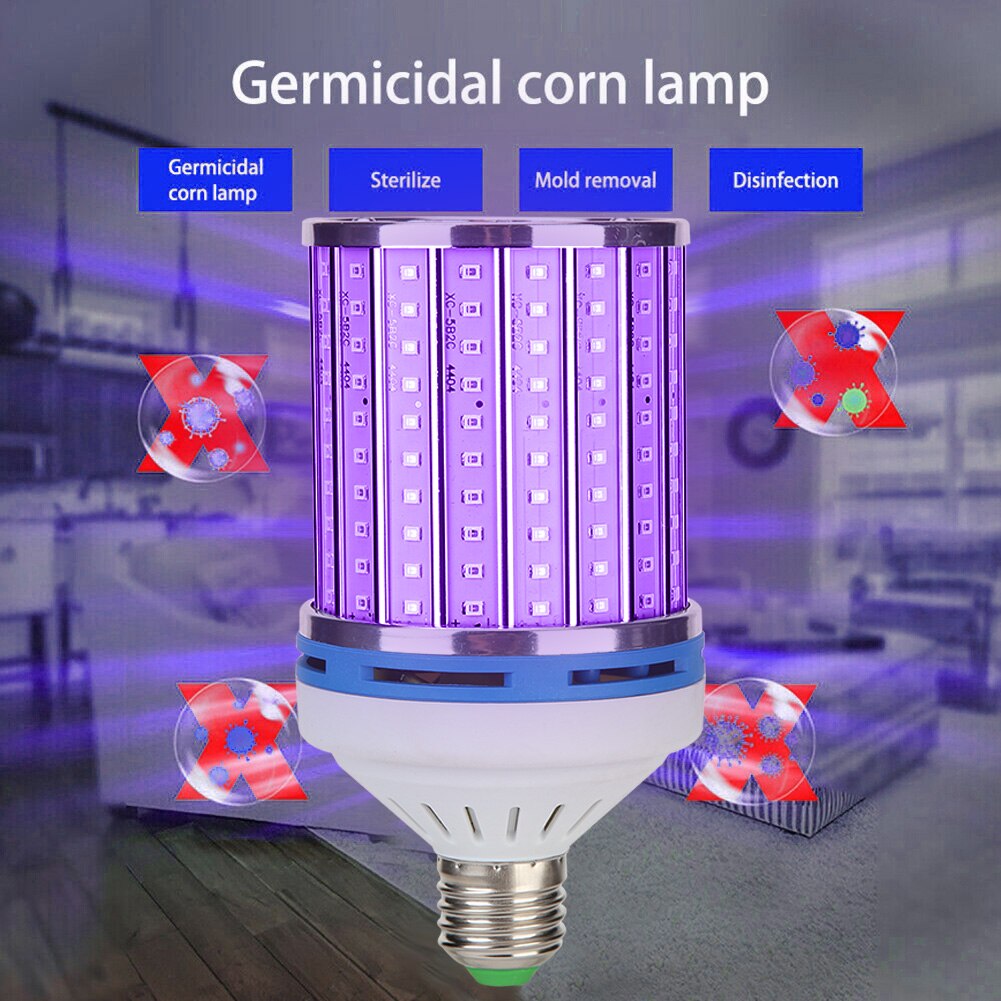 80W UV Germicidal Disinfection Lamp Remote Control Disinfection LED Light Bulb for Home Disinfection Sterilizing