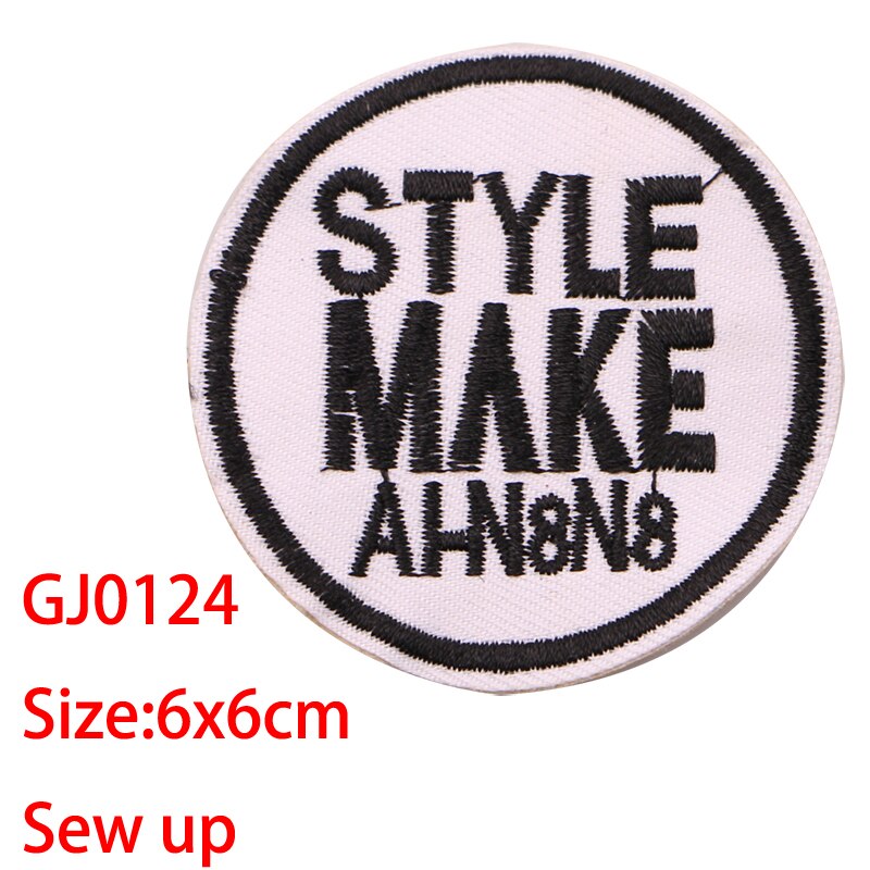 4 stuks Cartoon Decoratieve Rose, schooltas, slogan icoon Geborduurde Applique Patches Voor DIY Ijzer op Badges Stickers op rugzak: GJ0124