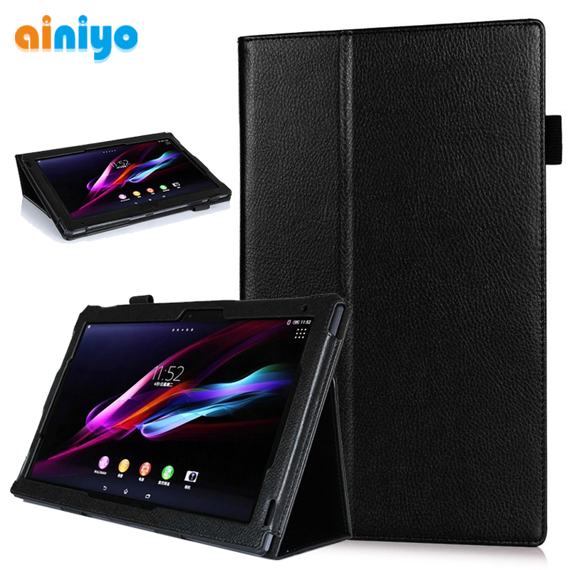 Stand Magnetische Folio Cover Voor Sony Xperia Tablet Z Z1 10.1 Inch Tablet Pu Leather Case