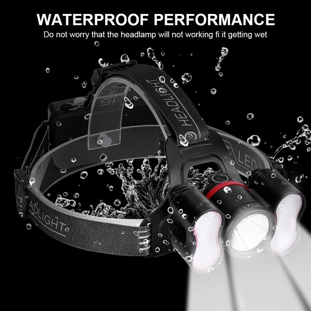 Super helle LED Scheinwerfer 1 x T6 + 40 x 2835LED Scheinwerfer 4 beleuchtung modi Mit intelligente licht spüren Für Camping, angeln